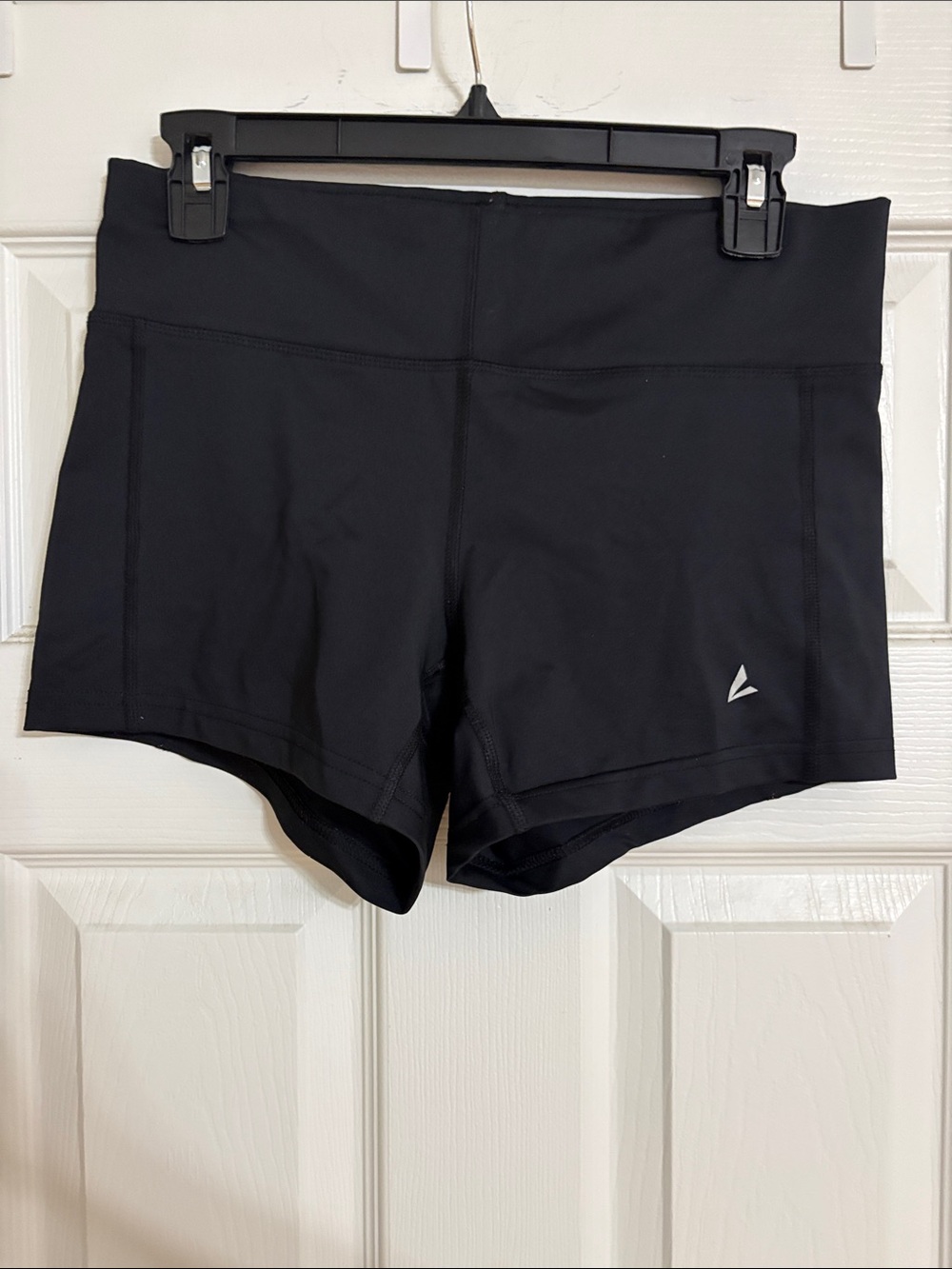 Black Women's Athletic Shorts with High Waist